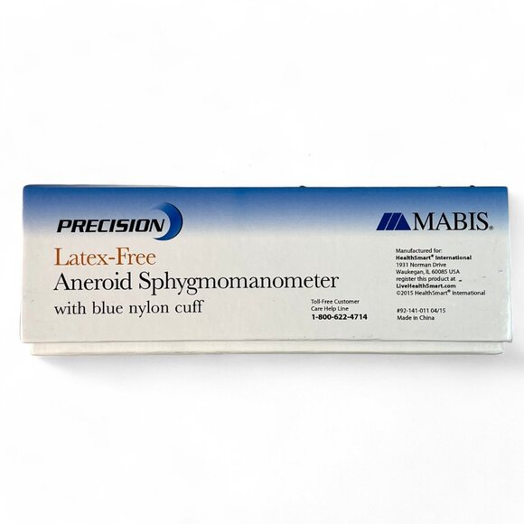 Mabis precision Aneroid Sphygmomanometer Blue Nyon Cuff 09-141-016 Large Adult - Picture 2 of 4